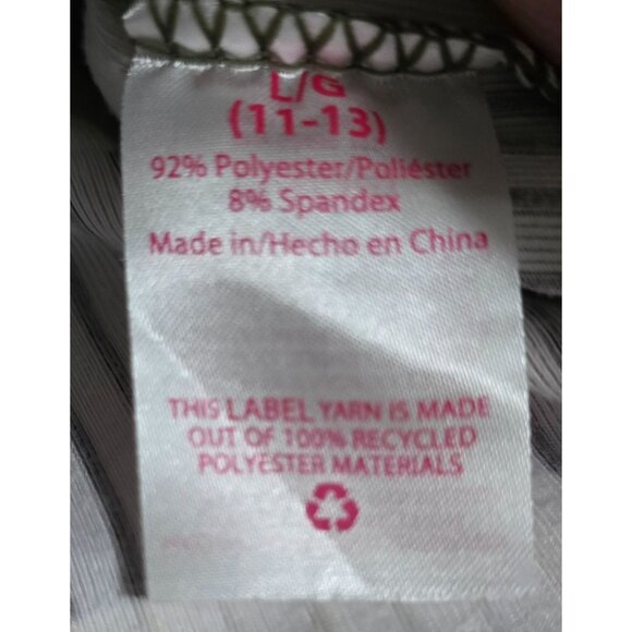 Green/Black/White Striped Button Down Sleeveless Dress L - Picture 4 of 6